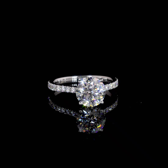 Halcyon Round Moissanite Engagement Ring