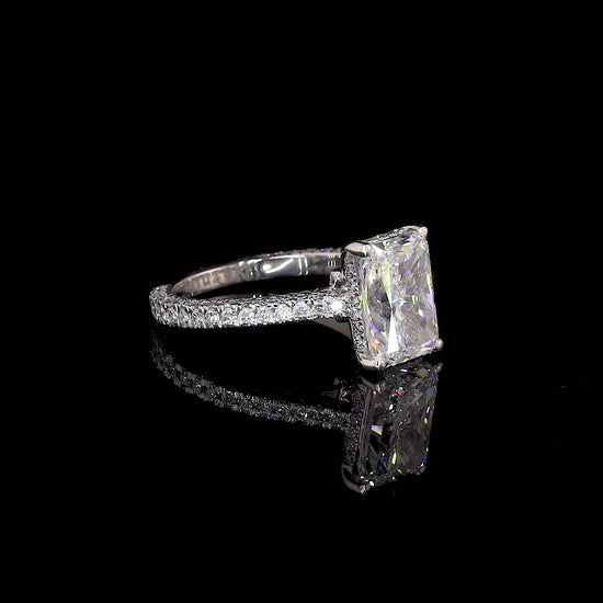 Radiant Moissanite Engagement Ring