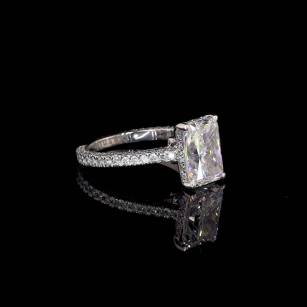 Radiant Moissanite Engagement Ring