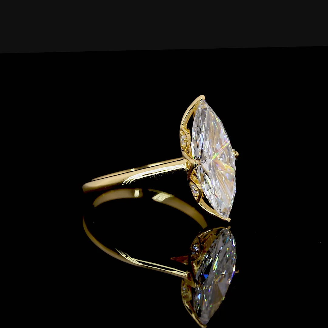 Marquise Solitaire Engagement Ring