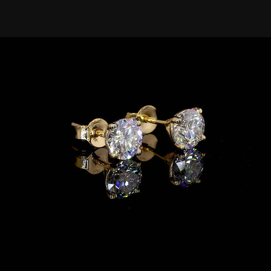 Round Solitaire Earrings