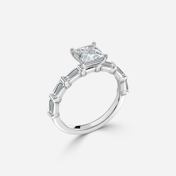 Lark Princess Diamond Band Moissanite Engagement Ring