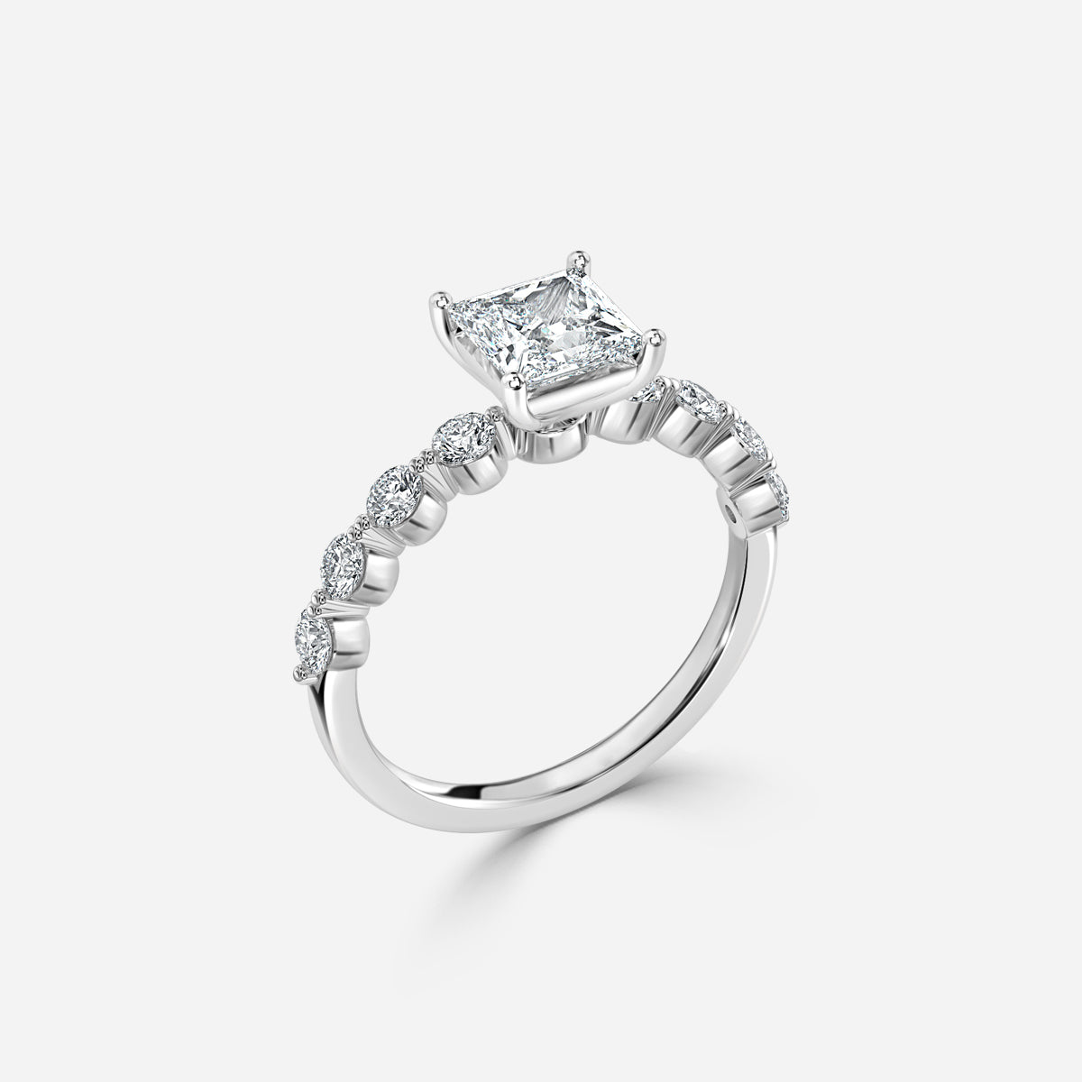 Philippa Princess Diamond Unique Moissanite Engagement Ring