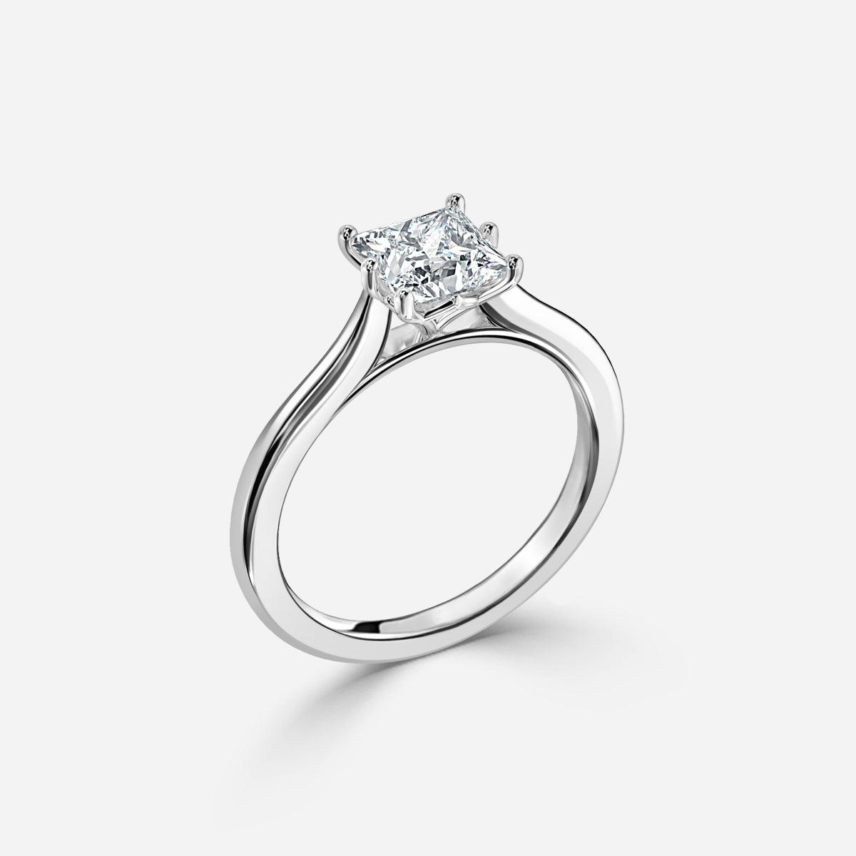 Thea Princess Solitaire Moissanite Engagement Ring