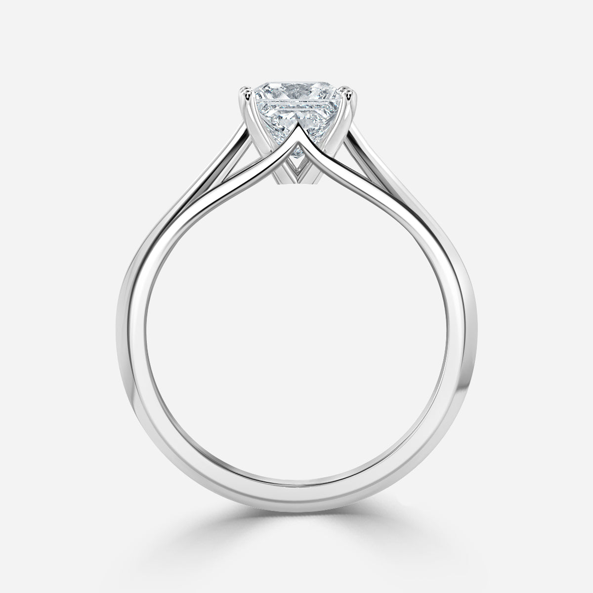 Lavinia Princess Solitaire Moissanite Engagement Ring