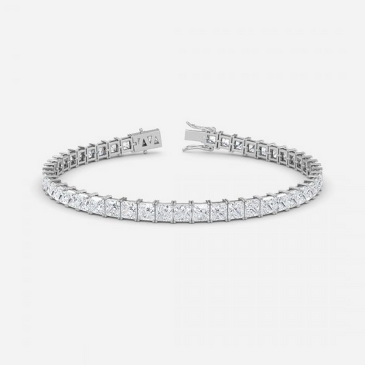 Princess Moissanite Claw Set Tennis Bracelet