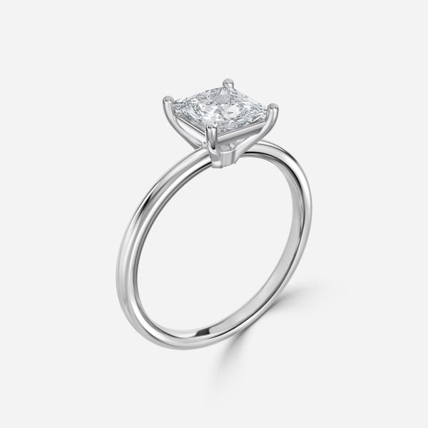 Dasha Princess Solitaire Moissanite Engagement Ring