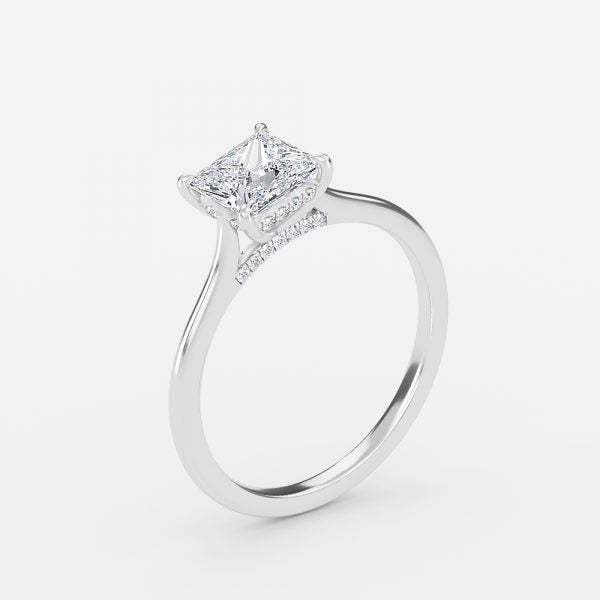 Pandora Princess Hidden Halo Moissanite Engagement Ring