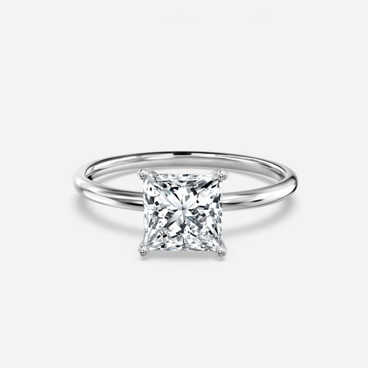 Ailani Princess Solitaire Moissanite Engagement Ring