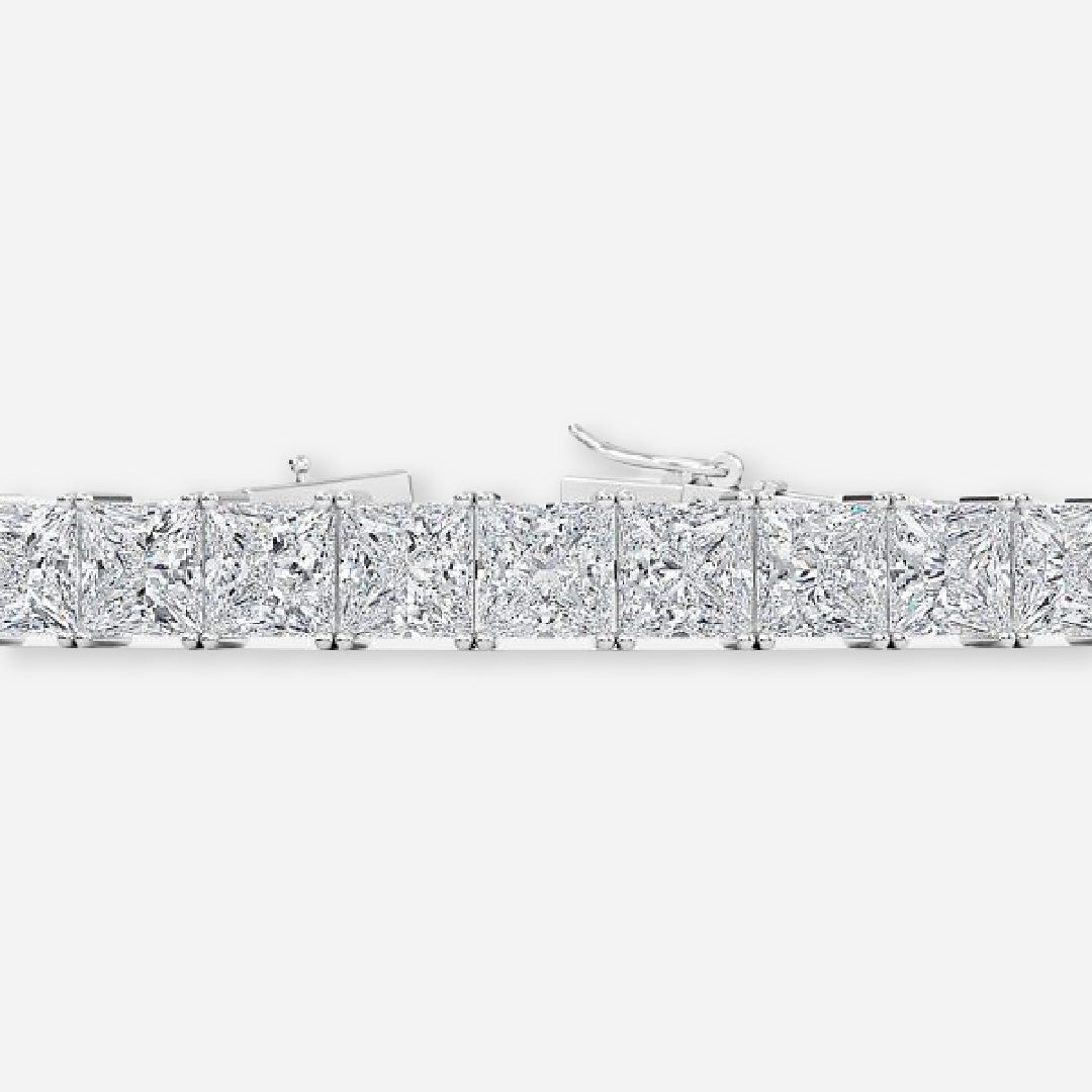 Princess Moissanite Claw Set Tennis Bracelet