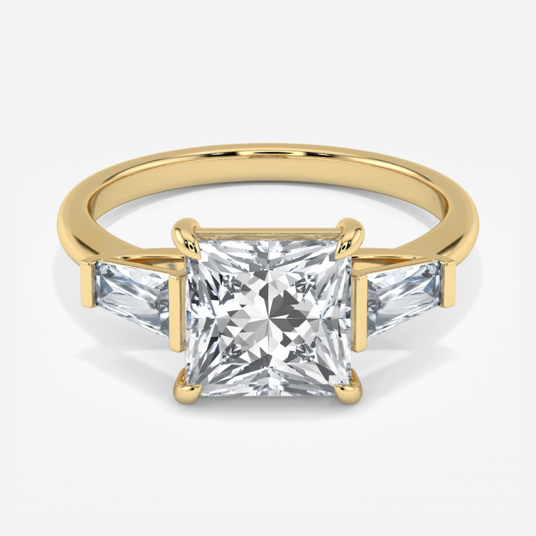 Jara Princess Three Stone Moissanite Engagement Ring