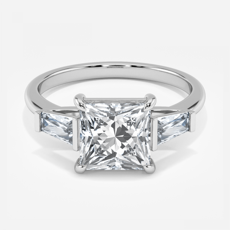 Jara Princess Three Stone Moissanite Engagement Ring