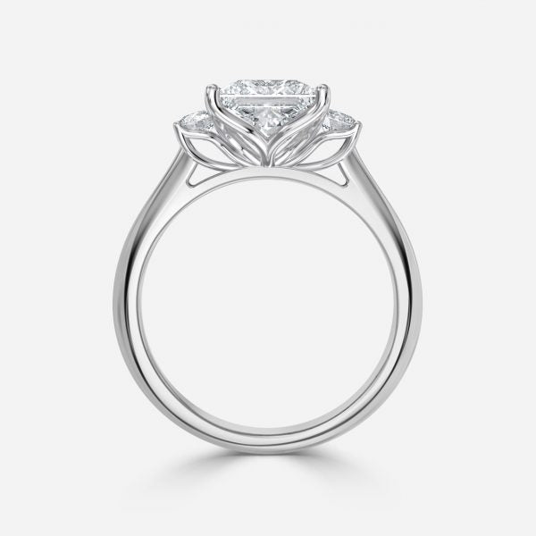 Myra Princess Three Stone Moissanite Engagement Ring