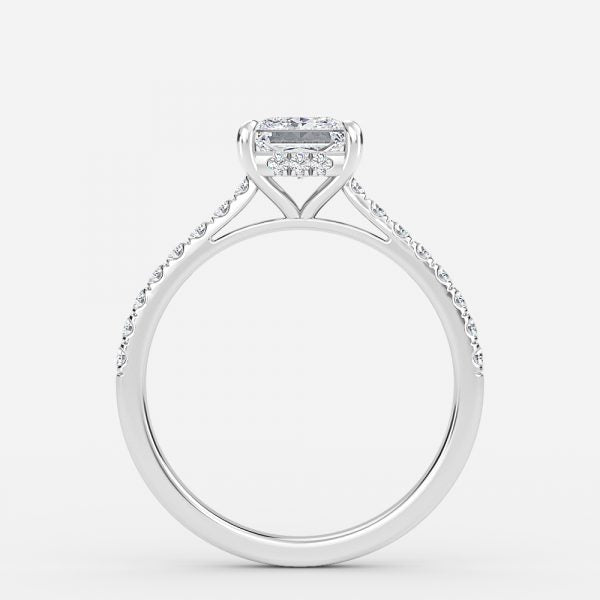 Zanna Princess Hidden Halo Moissanite Engagement Ring