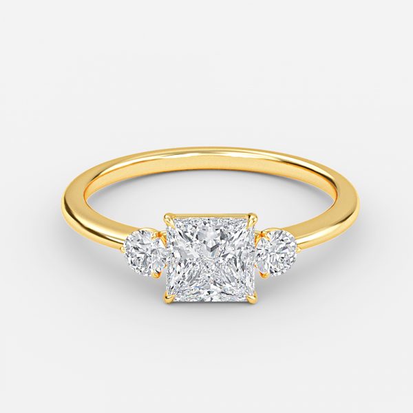 Kaori Princess Three Stone Moissanite Engagement Ring