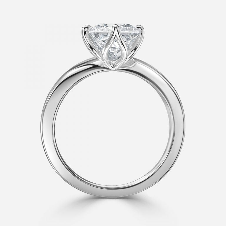 Noelle Princess Solitaire Moissanite Engagement Ring