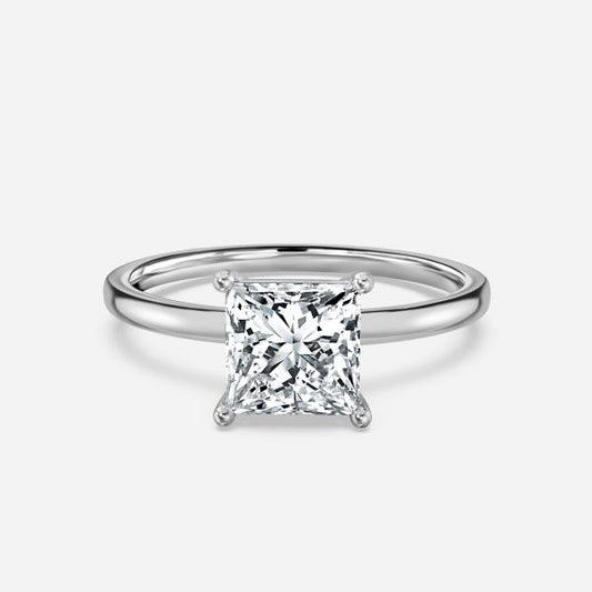 Dasha Princess Solitaire Moissanite Engagement Ring