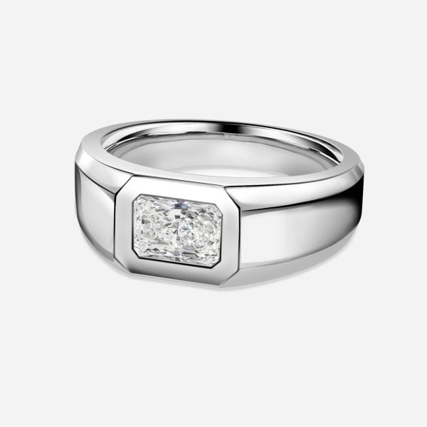 Noemi Radiant Bezel Moissanite Engagement Ring