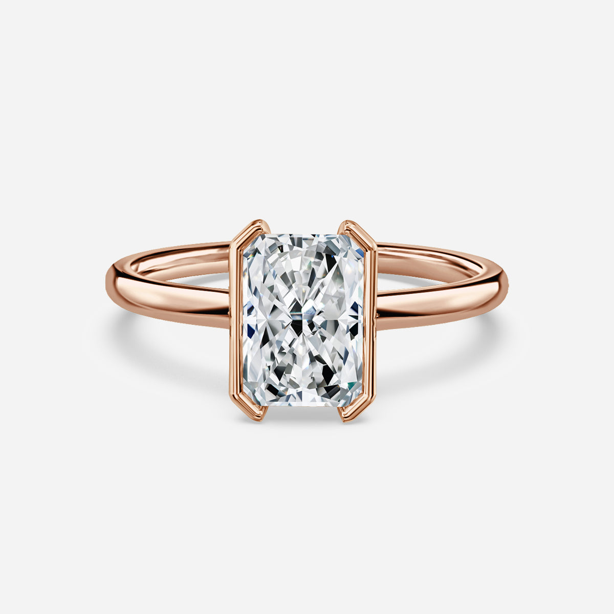 Briar Radiant Bezel Moissanite Engagement Ring