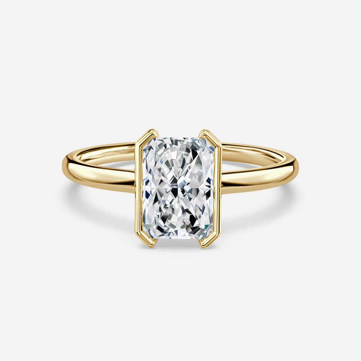 Briar Radiant Bezel Moissanite Engagement Ring