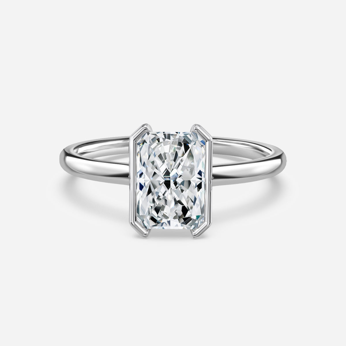 Briar Radiant Bezel Moissanite Engagement Ring