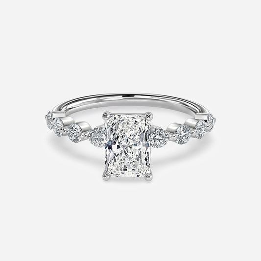 Philippa Radiant Unique Moissanite Engagement Ring