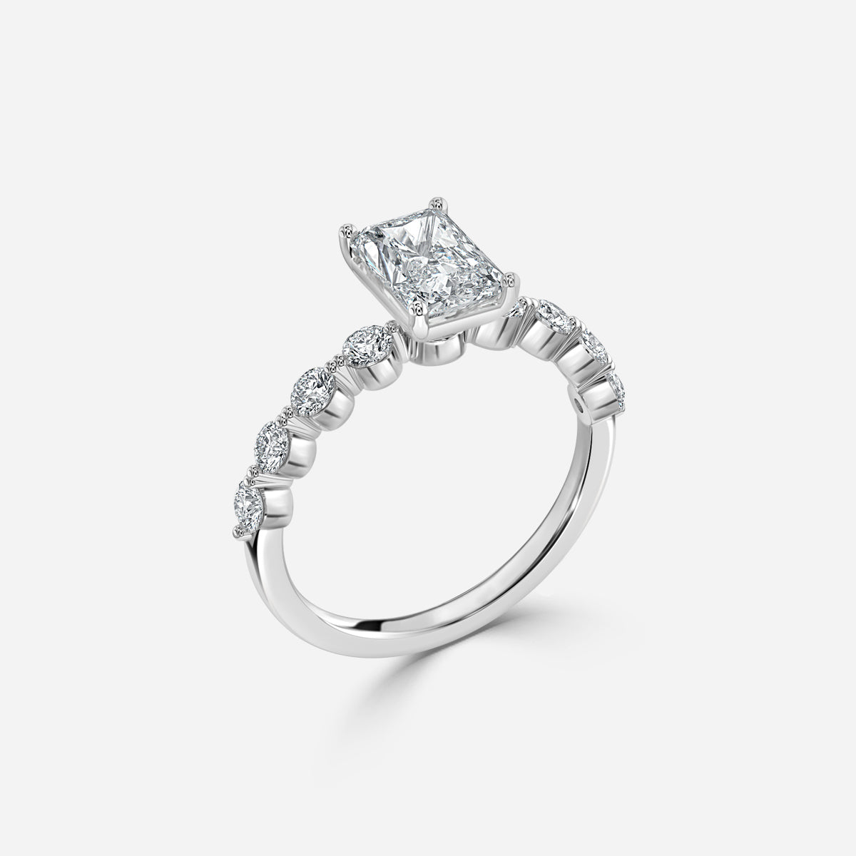 Philippa Radiant Unique Moissanite Engagement Ring