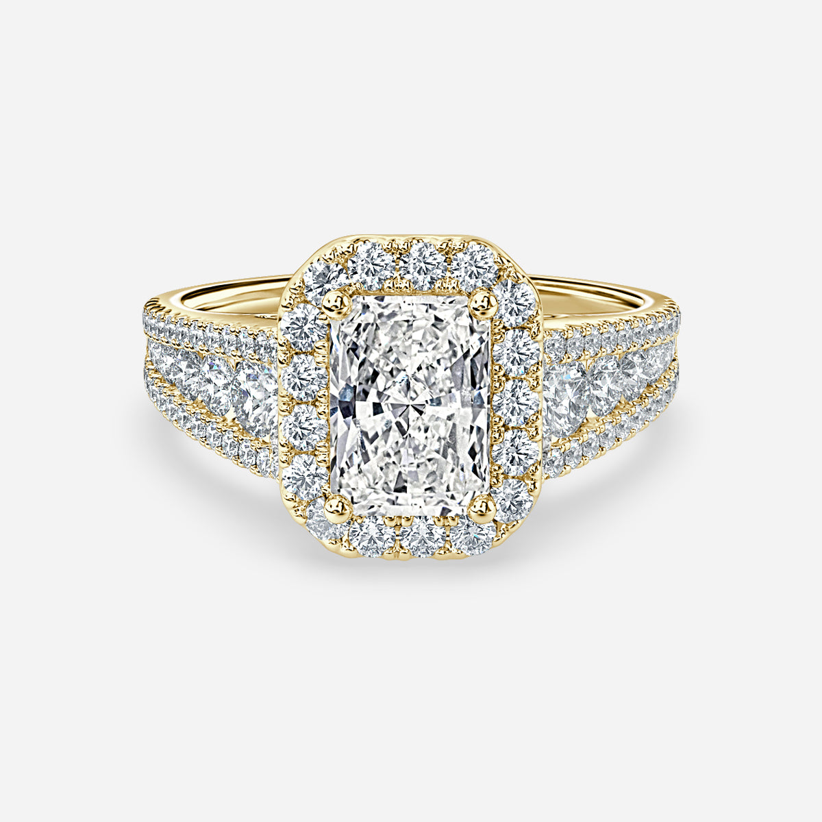 Ember Radiant Halo Moissanite Engagement Ring