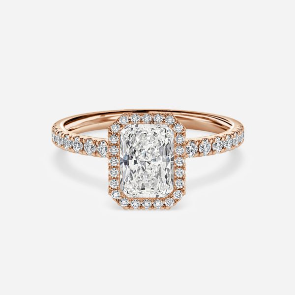 Tatienne Radiant Halo Moissanite Engagement Ring