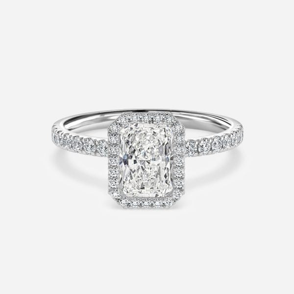 Tatienne Radiant Halo Moissanite Engagement Ring