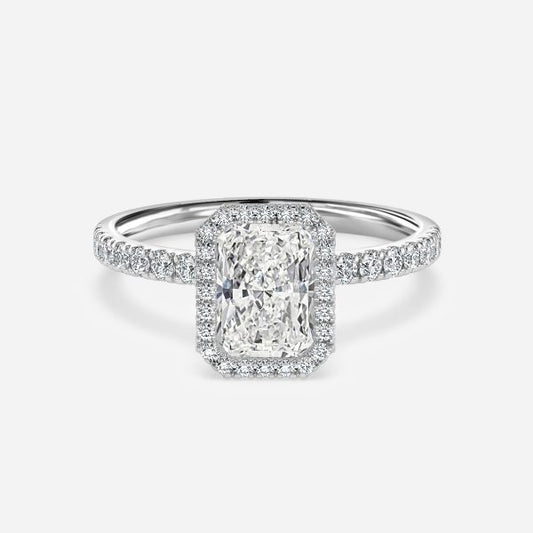 Tatienne Radiant Halo Moissanite Engagement Ring