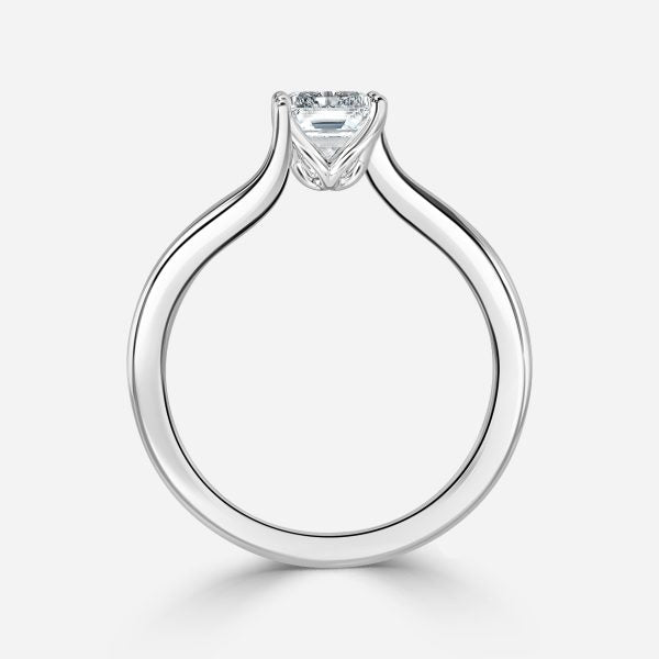 Azura Radiant Solitaire Moissanite Engagement Ring