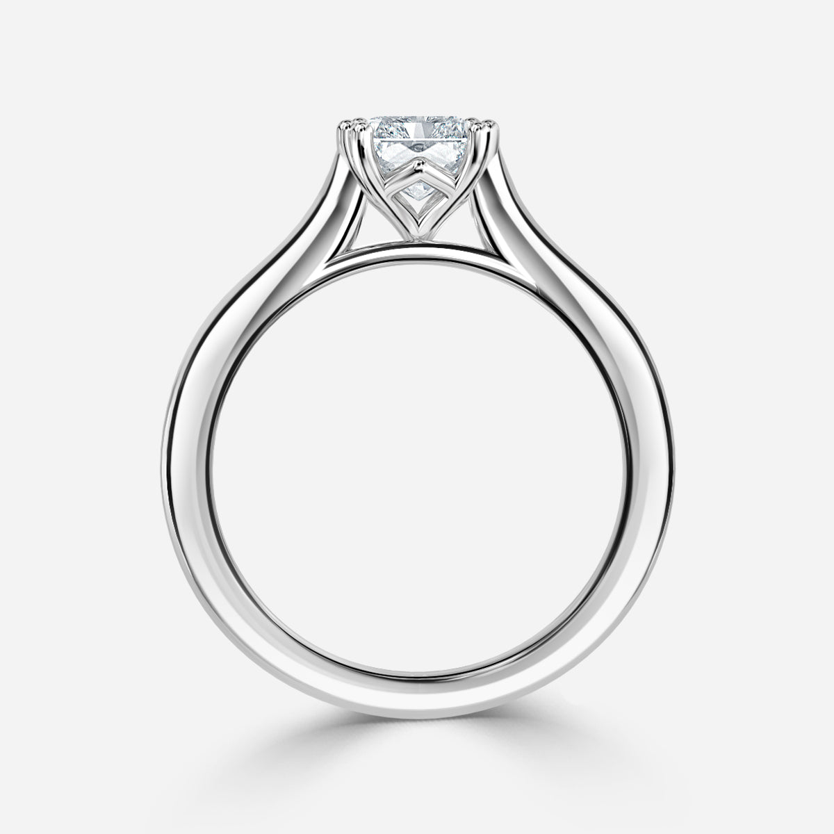 Thea Radiant Solitaire Moissanite Engagement Ring