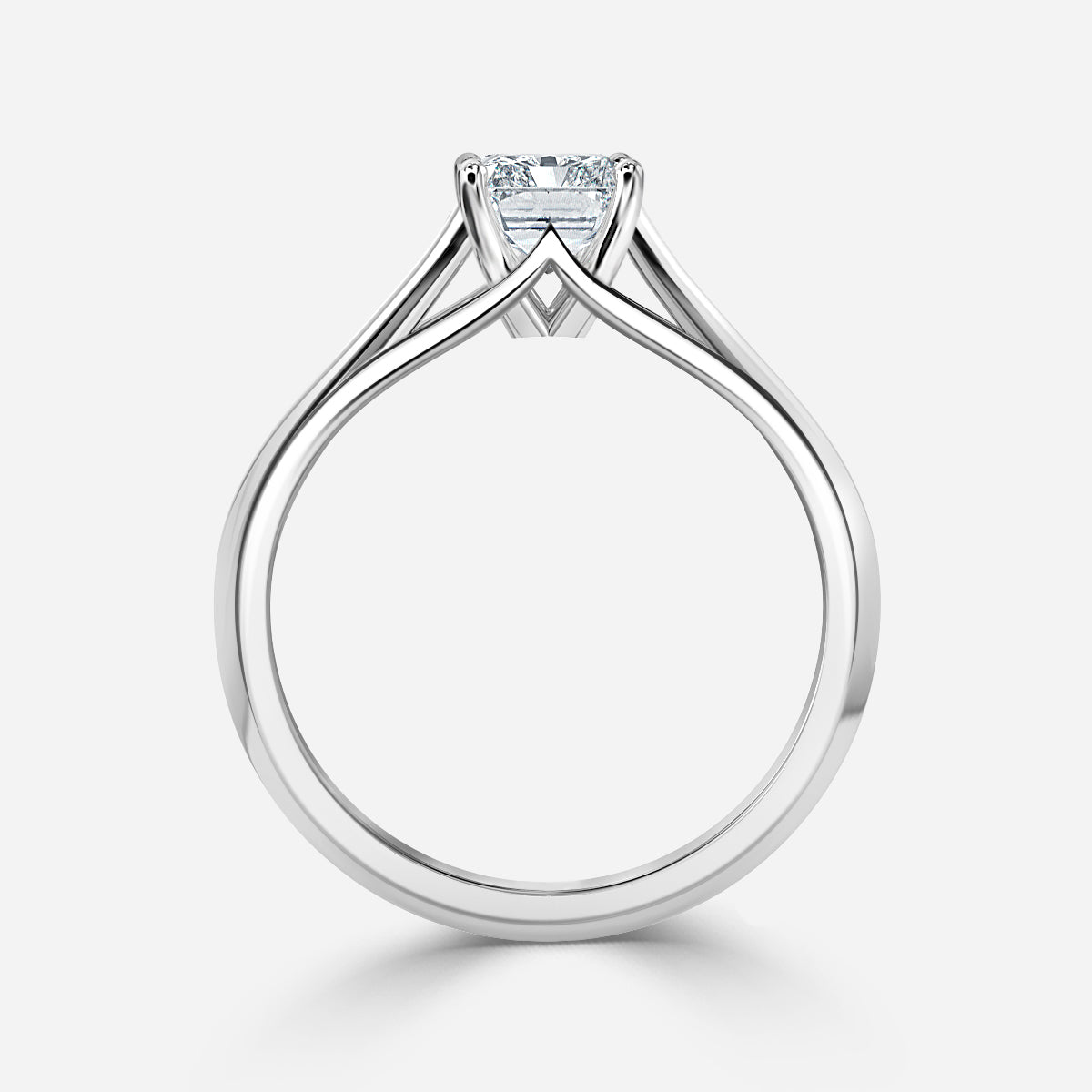 Lavinia Radiant Solitaire Moissanite Engagement Ring