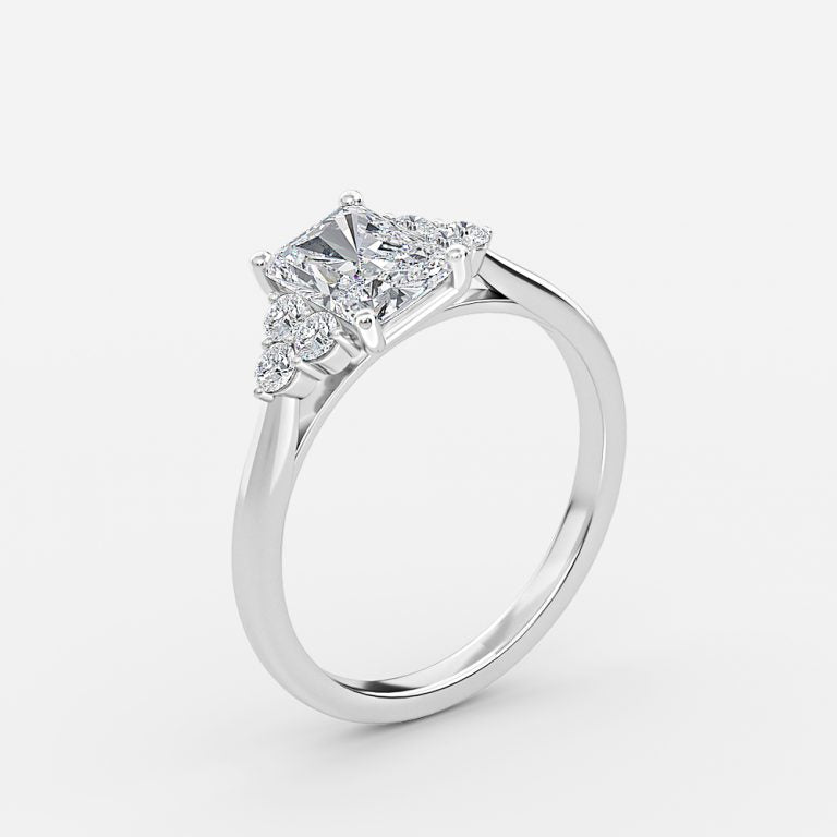 Aviva Radiant Cluster Moissanite Engagement Ring