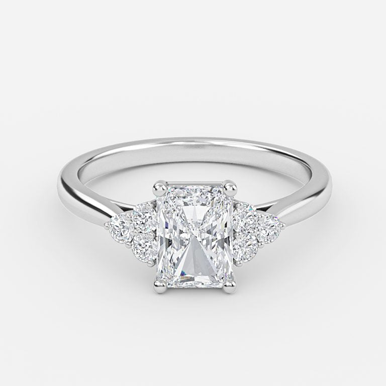 Aviva Radiant Cluster Moissanite Engagement Ring