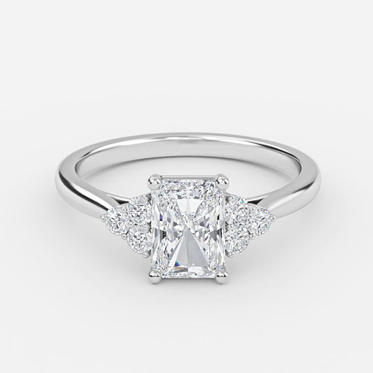 Aviva Radiant Cluster Moissanite Engagement Ring