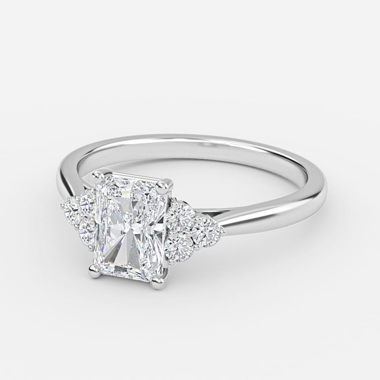 Aviva Radiant Cluster Moissanite Engagement Ring