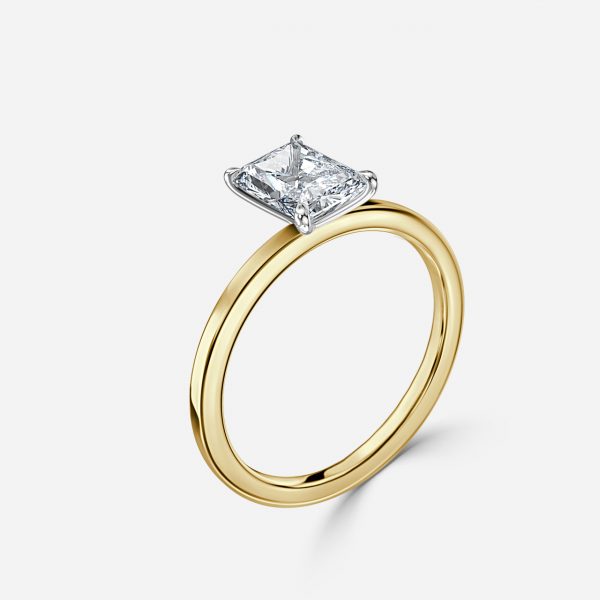 Kalista Radiant Solitaire Moissanite Engagement Ring