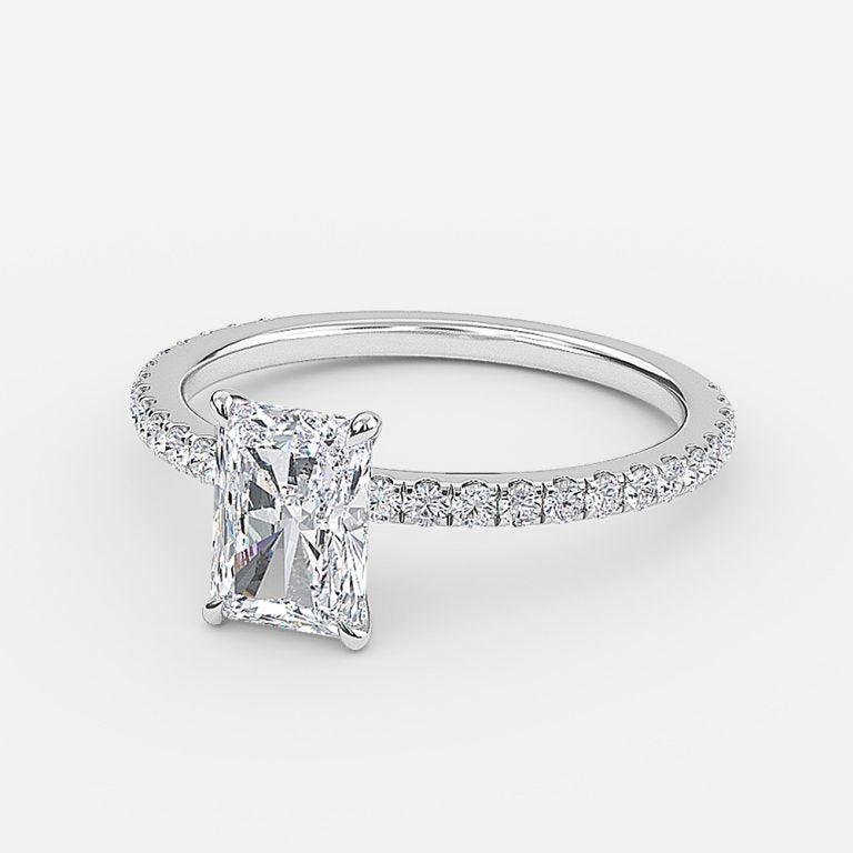 Zeni Radiant Dainty Moissanite Engagement Ring