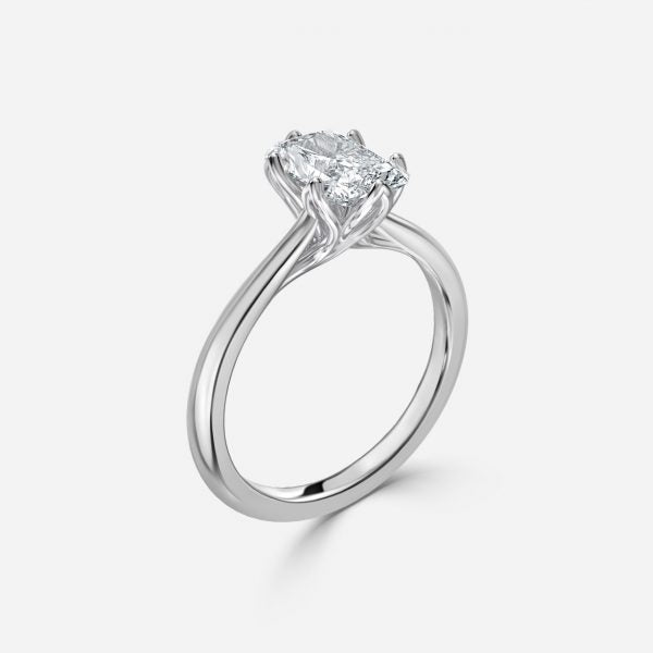 Raquel Radiant Solitaire Moissanite Engagement Ring