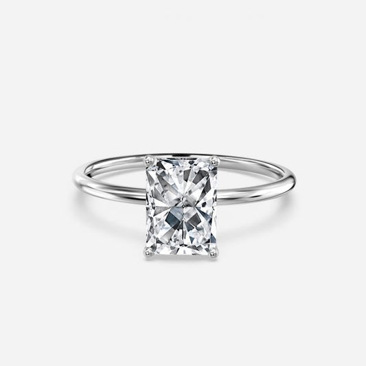 Ailani Radiant Solitaire Moissanite Engagement Ring