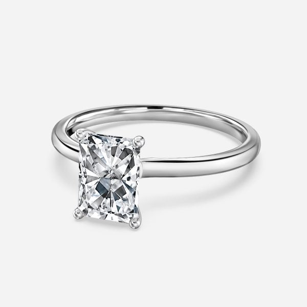 Alouette Radiant Solitaire Moissanite Engagement Ring