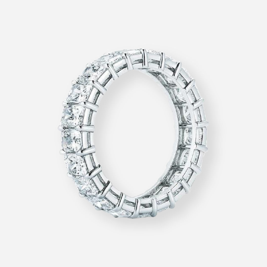 Classic Radiant Moissanite Eternity Band