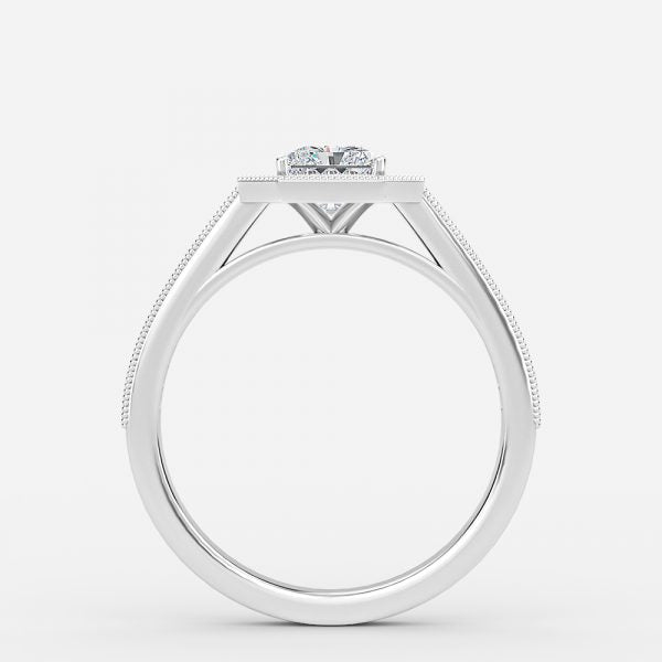 Haven Radiant Halo Moissanite Engagement Ring