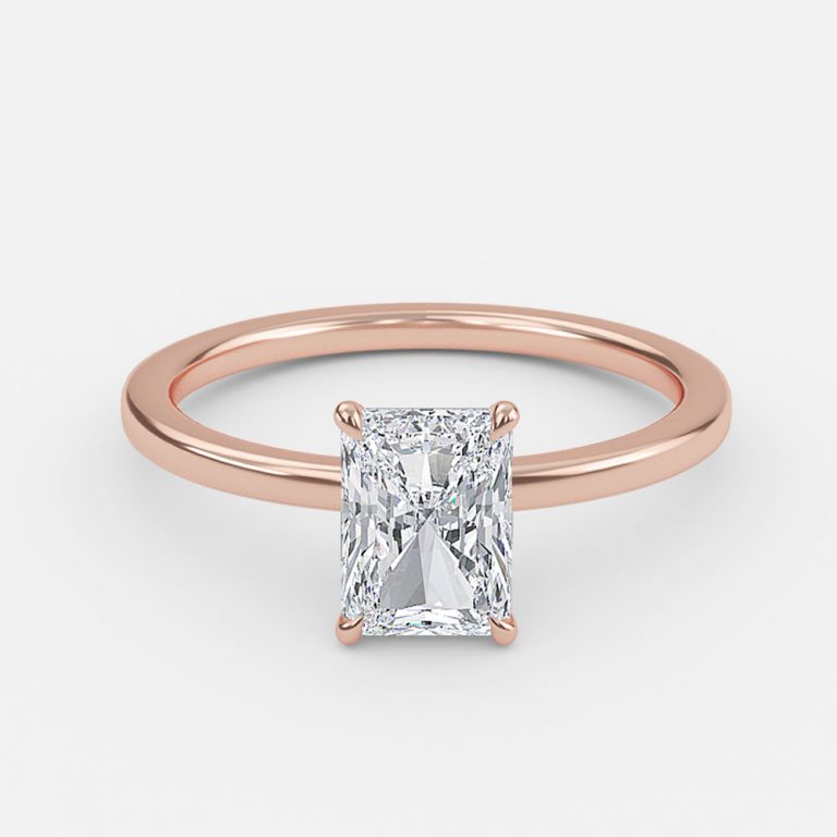 Katherine Radiant Solitaire Moissanite Engagement Ring