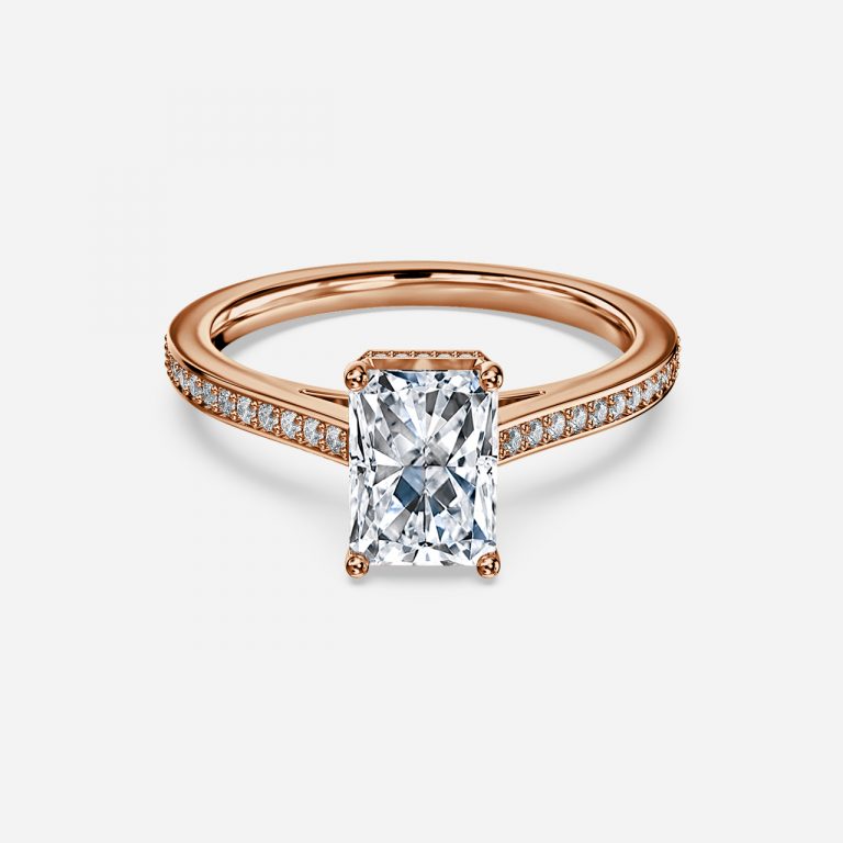 Inez Radiant Hidden Halo Moissanite Engagement Ring