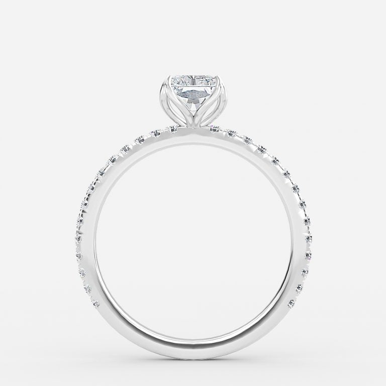 Tamara Radiant Diamond Band Moissanite Engagement Ring