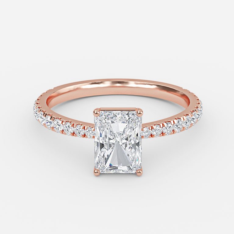 Eira Radiant Diamond Band Moissanite Engagement Ring