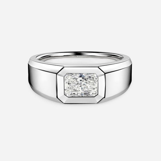 Noemi Radiant Bezel Moissanite Engagement Ring